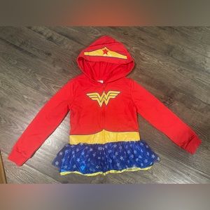 DC Wonder Woman Hooded Zip Sweatshirt, Girls 7-8, NWOT